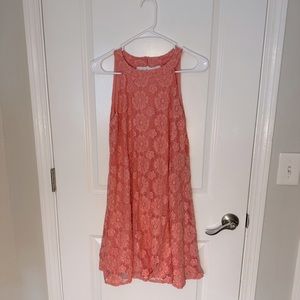 💜 Altar’d state coral lace halter dress womens small